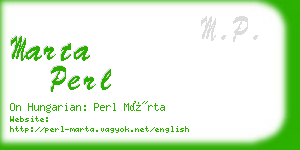 marta perl business card